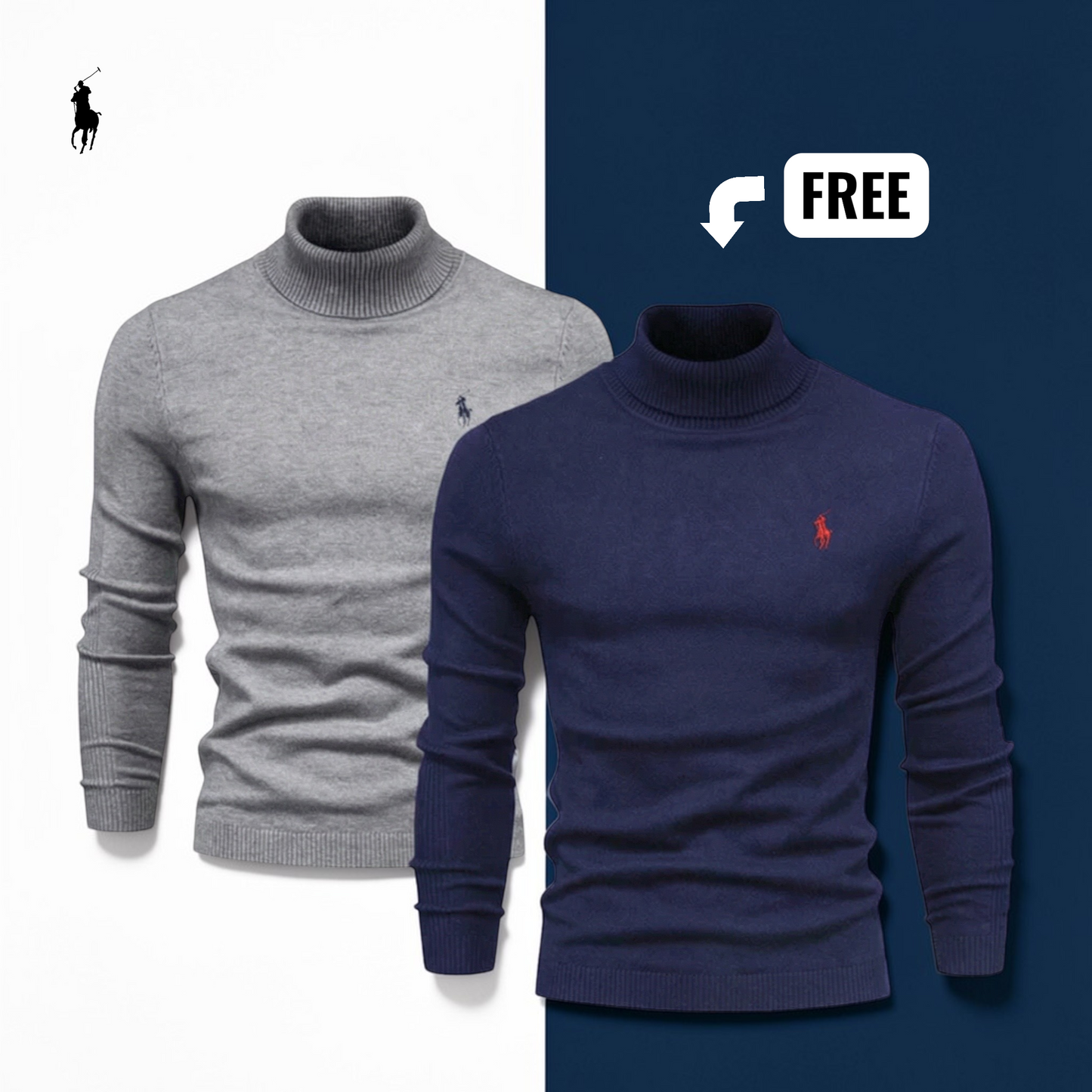 Luxury Roll Neck Sweater RL — 2 for 1 (Clearance)
