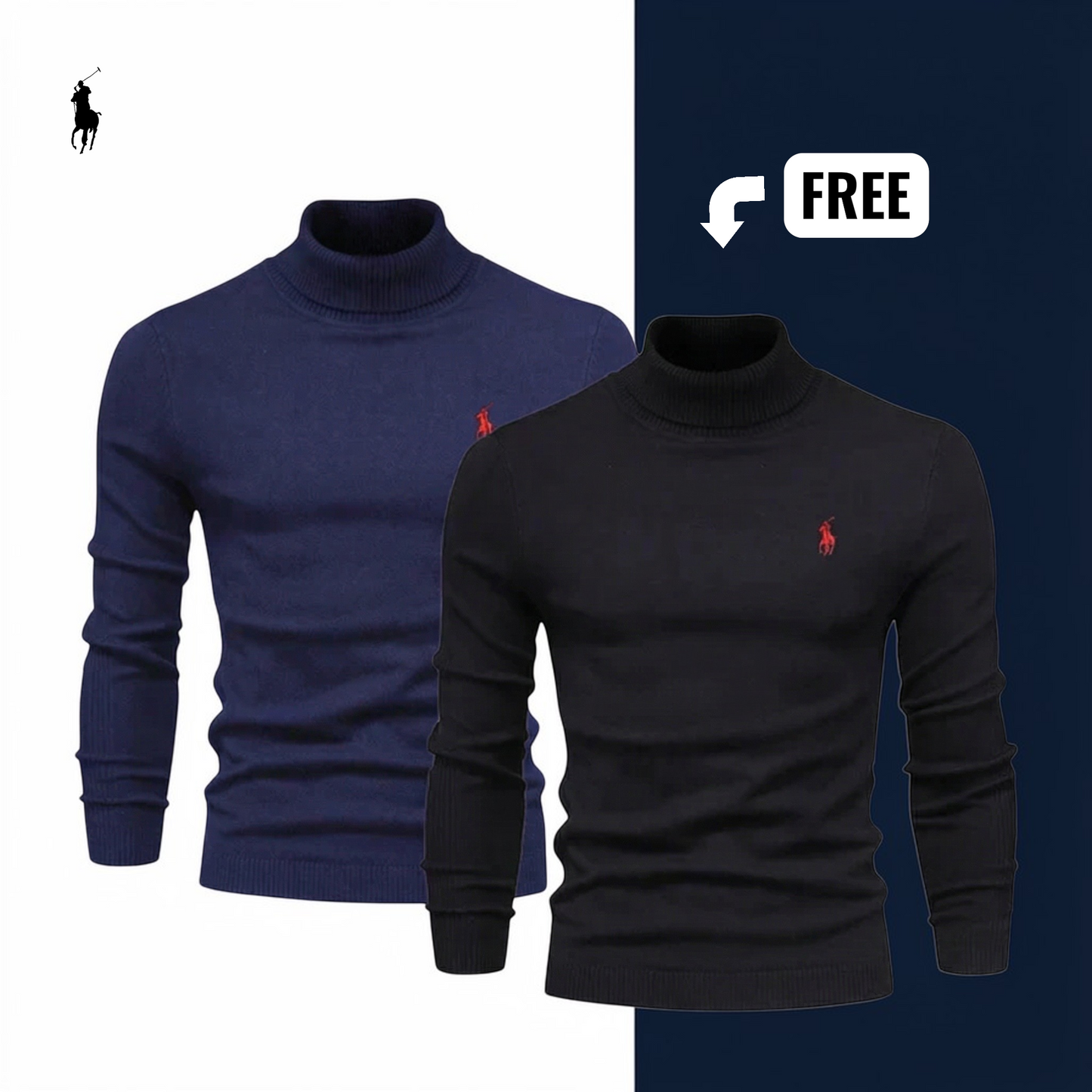 Luxury Roll Neck Sweater RL — 2 for 1 (Clearance)